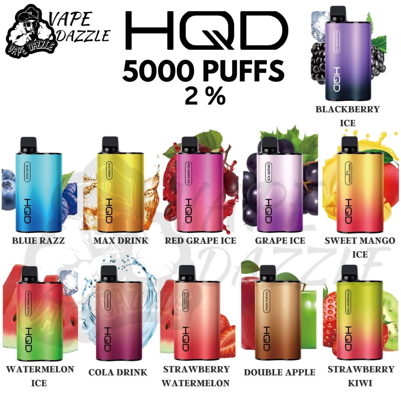 Vape Device 5000 puffs with different flavours
